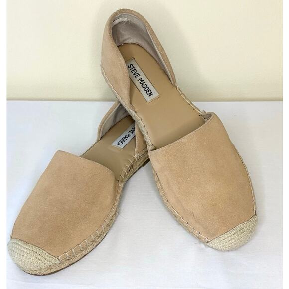 Steve Madden Leema Espadrille Slip-on Shoes Women's 9.5 | Beige | Suede | EUC - Picture 1 of 9